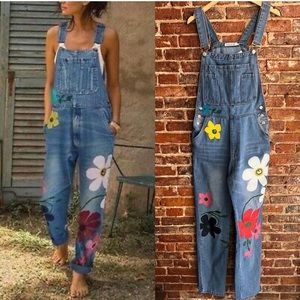 Miss Look painted overalls